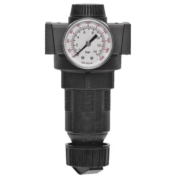 Regulator Full-Size Series, Diaphragm, Self-relieving, Reverse Flow, 0-125(0-8.6) Pressure Range, Knob, Ross Controls, Mfr#: 5X00B4004